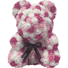 Rosenbär 40cm – Frühlingsmix