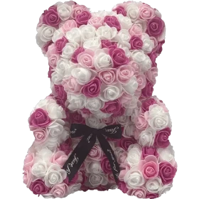 Rosenbär 40cm – Frühlingsmix