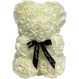 Rosenbär 25cm - Creme 