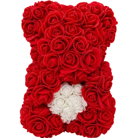 Rosenbär 25cm - Rot - Herz