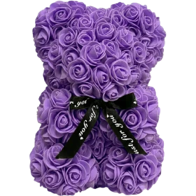 Rosenbär 25cm – Violett