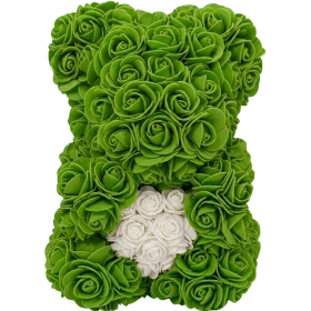 Rosenbär 25cm – Grun – Herz