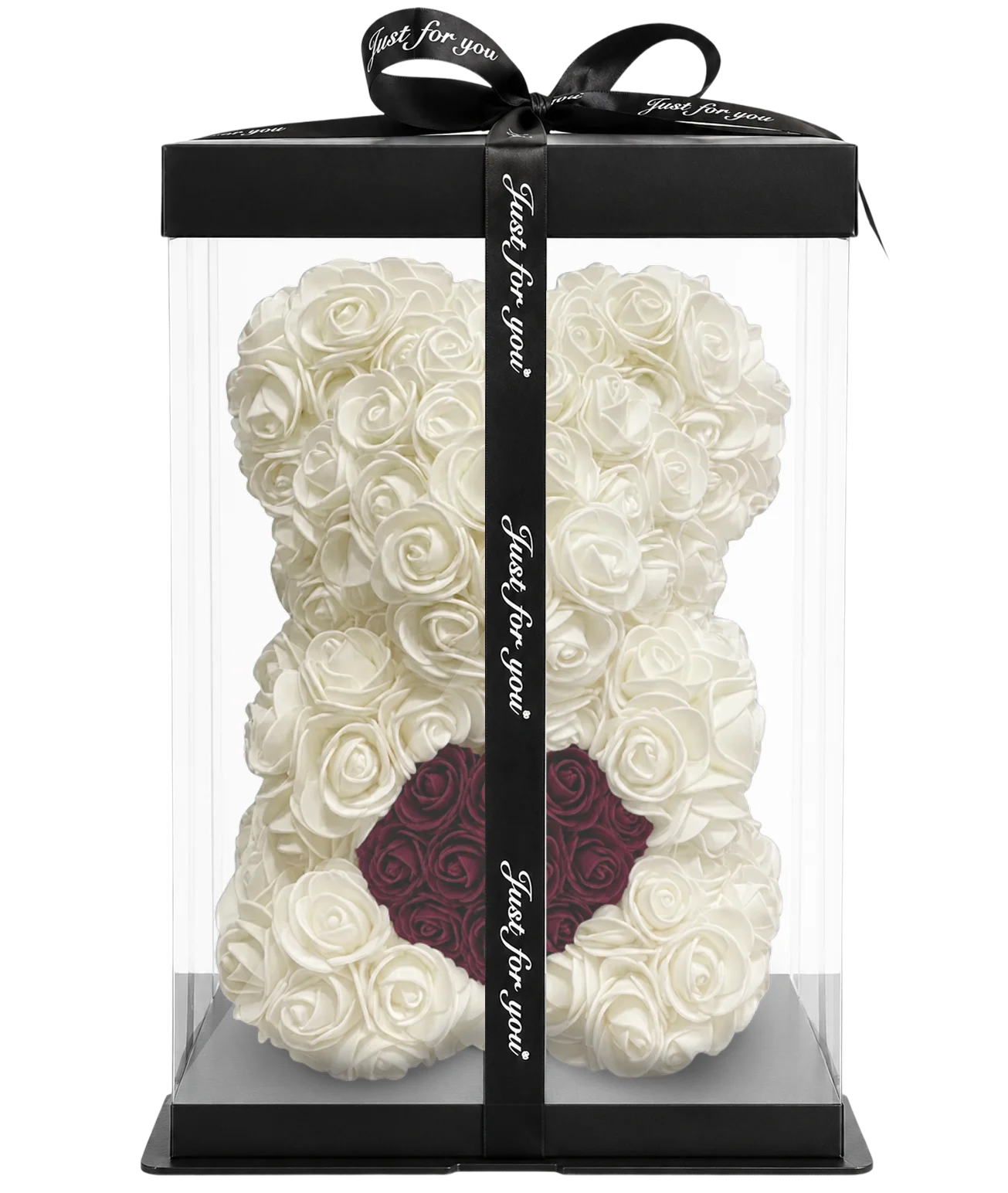Rosenbär 25cm – Creme – Herz