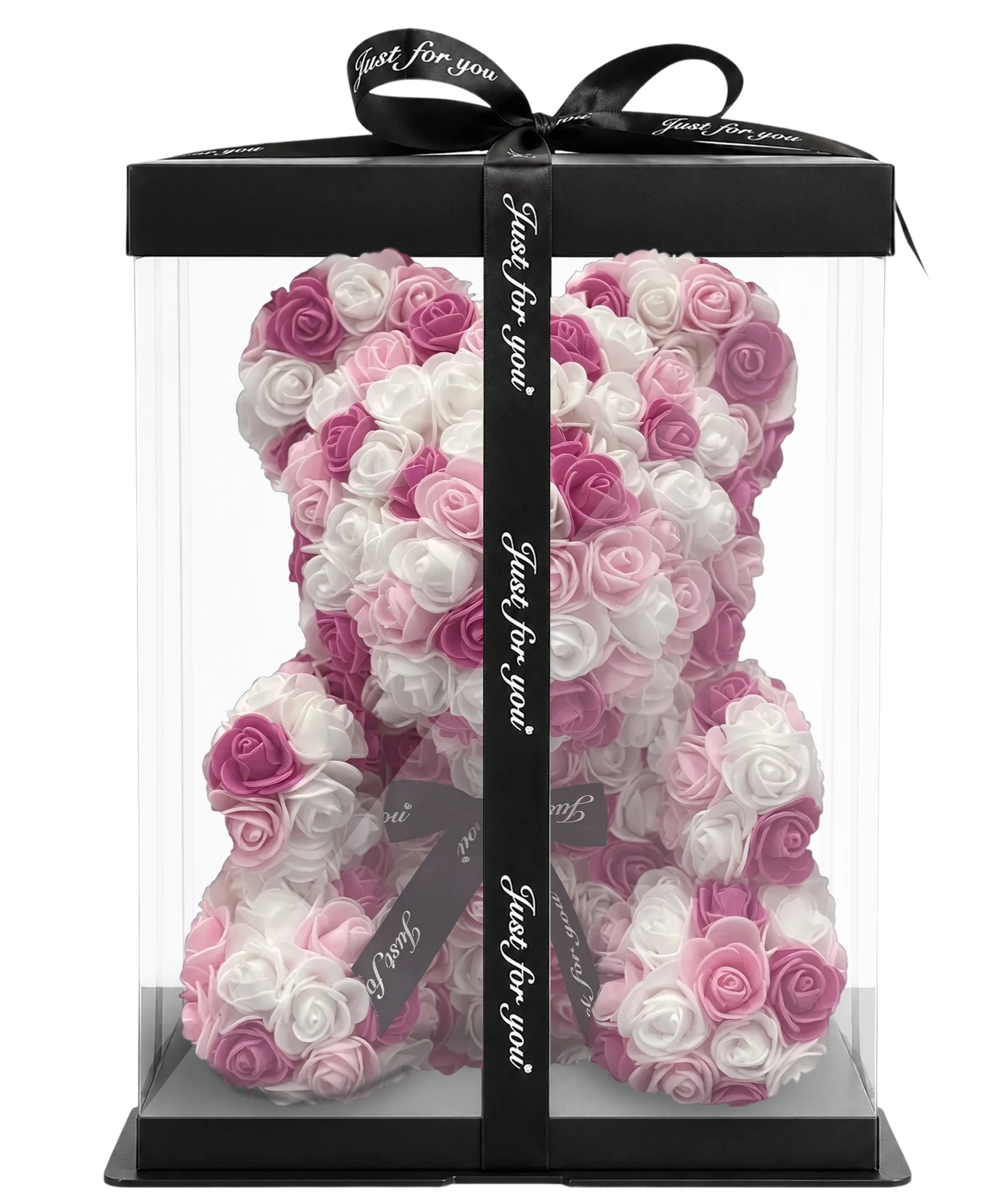 Rosenbär 40cm – Frühlingsmix
