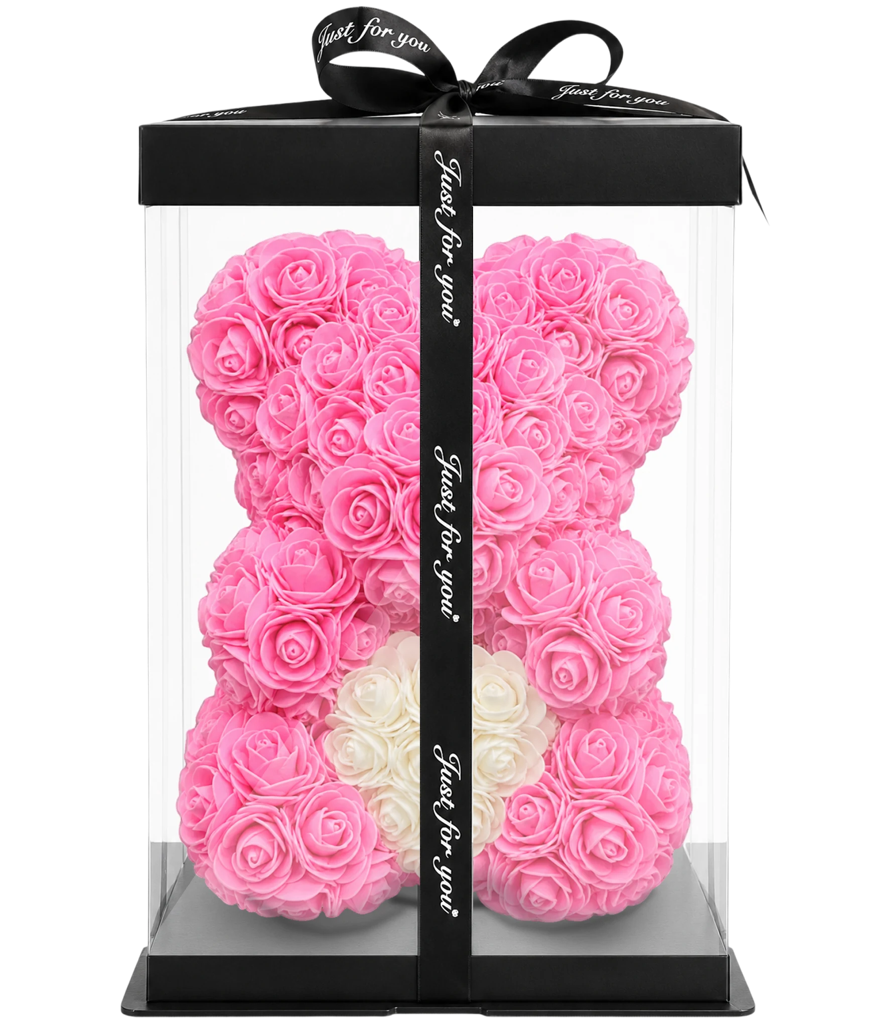 Rosenbär 25cm – Rosa Pink – Herz