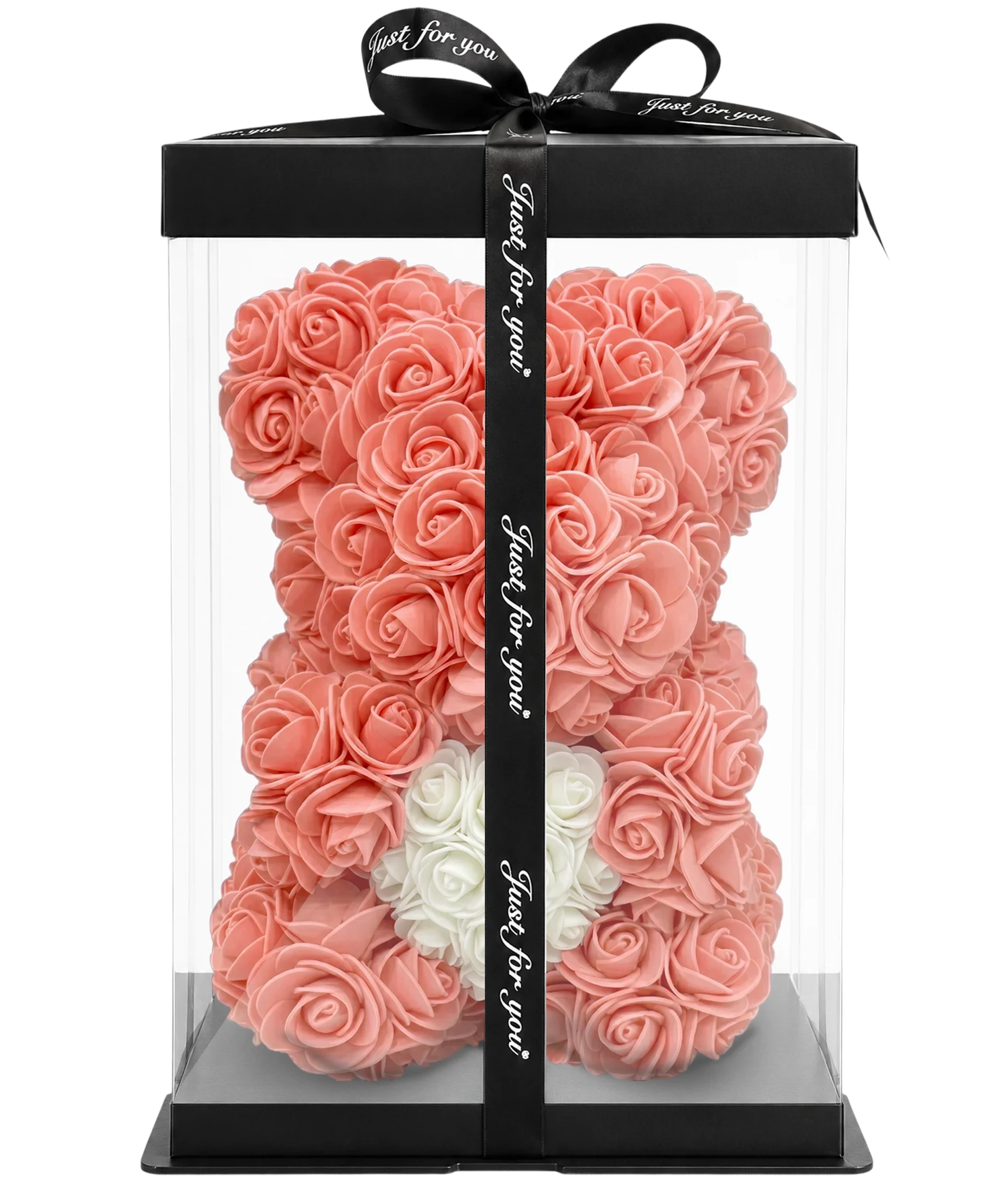 Rosenbär 25cm – Altrosa – Herz