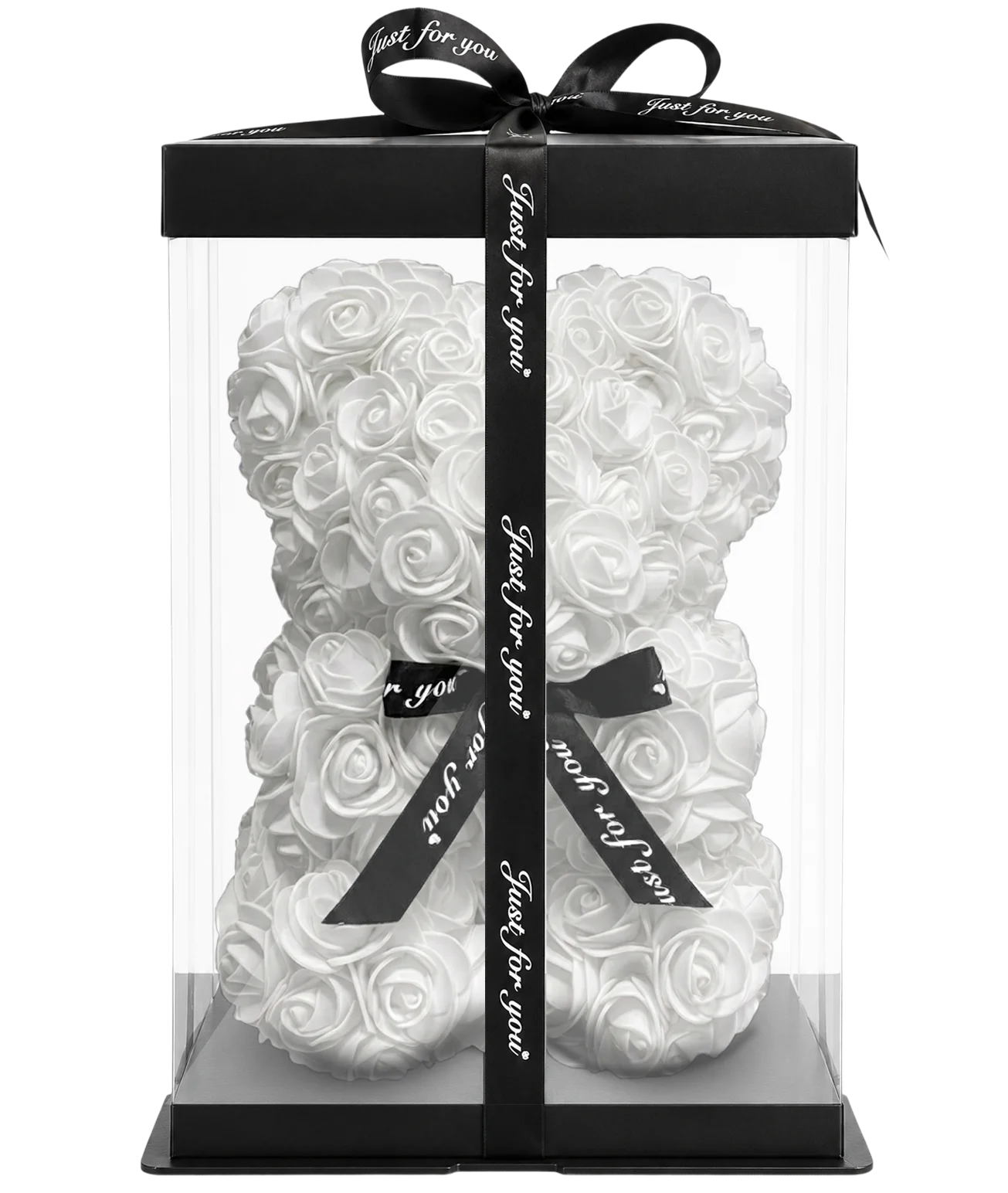 Rosenbär 25cm – Weiss