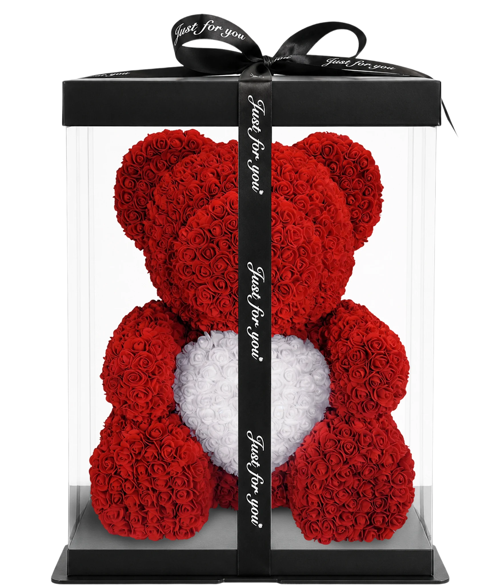 Rosenbär 70cm - Rot - Herz